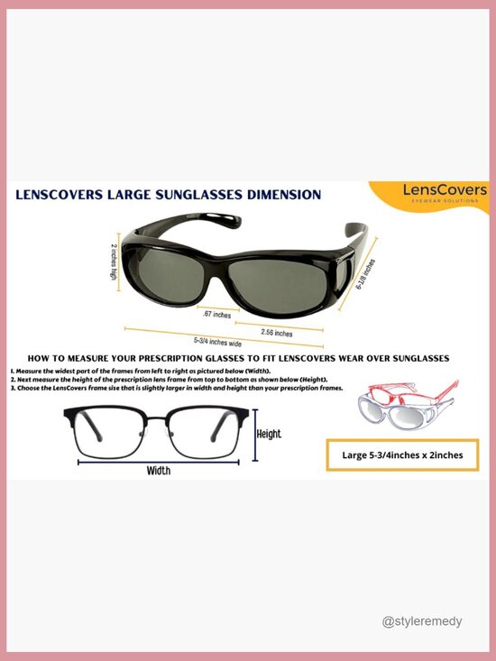 Polarized Wraparound Sunglasses Fit Over Glasses Plastic Frame main image 2